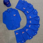 Áo Đoàn Thanh niên may sẵn kate silk thêu logo NA-AD01