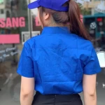 Áo Đoàn Thanh niên may sẵn kate silk thêu logo NA-AD01