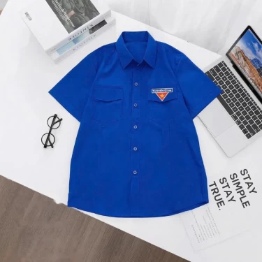 Áo Đoàn Thanh niên may sẵn kate silk thêu logo NA-AD01
