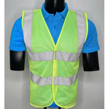 Áo phản quang lưới xanh dạ quang NA-PQ04