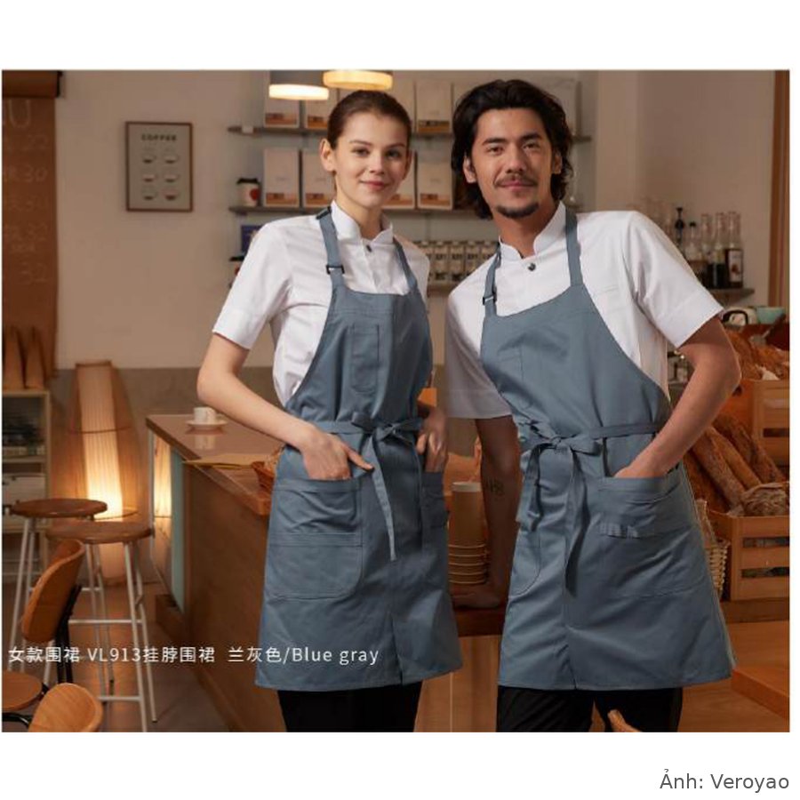 Tạp dề yếm đeo cổ túi lớn Veroyao VL913