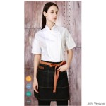 Tạp dề ngắn denim canvas dây phối màu Veroyao CS9809