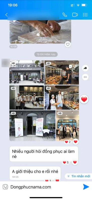 Tin nhắn phản hồi của Paris Levain gửi Nam Á