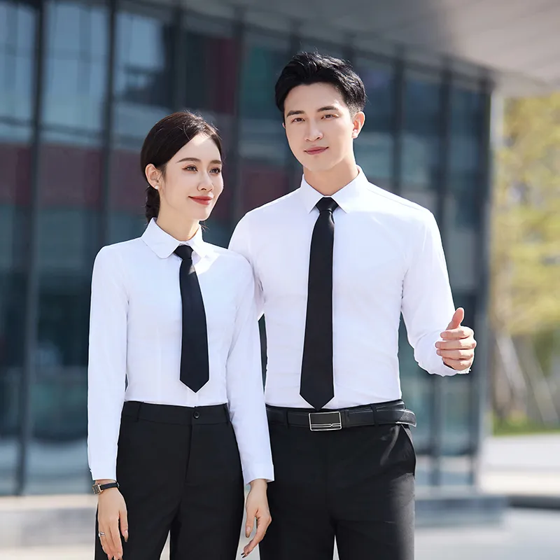 Đồng phục công sở áo sơ mi trắng quần tây đen NAMA100