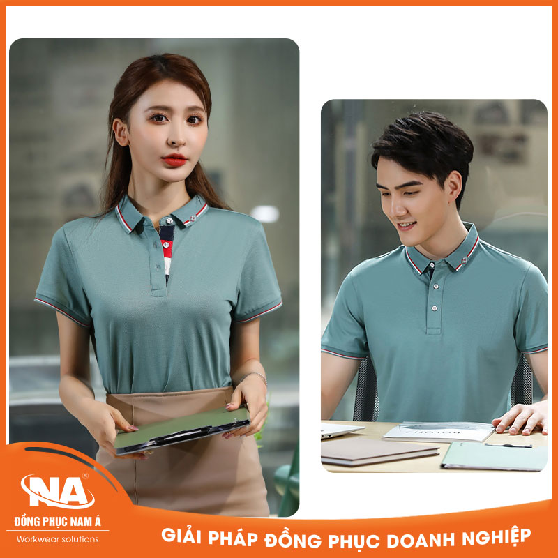Áo thun đồng phục polo xanh ngọc NAMA022