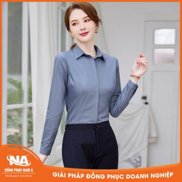 Áo sơ mi nữ công sở dài tay cách tân NAMA211