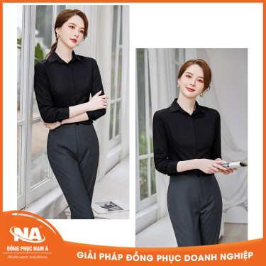 Áo sơ mi nữ công sở dài tay cách tân NAMA212