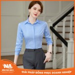 Áo sơ mi nữ công sở dài tay màu xa da trời NAMA213
