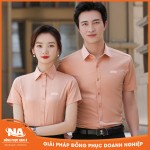 Đồng phục áo sơ mi công sở màu cam nhạt NAMA208