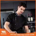 Áo bếp nam tay ngắn đồng phục nhà hàng NAMA401
