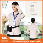 Đồng phục buồng phòng cách tân màu be NAMA434