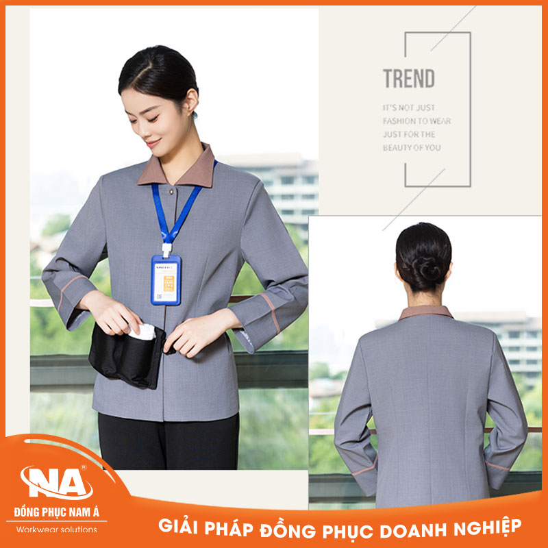 Đồng phục buồng phòng màu xám NAMA433