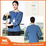 Đồng phục buồng phòng màu xanh cổ vịt NAMA432
