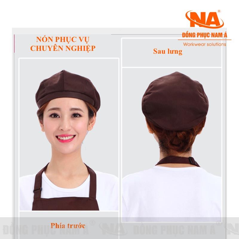 Mũ beret phục vụ cà phê