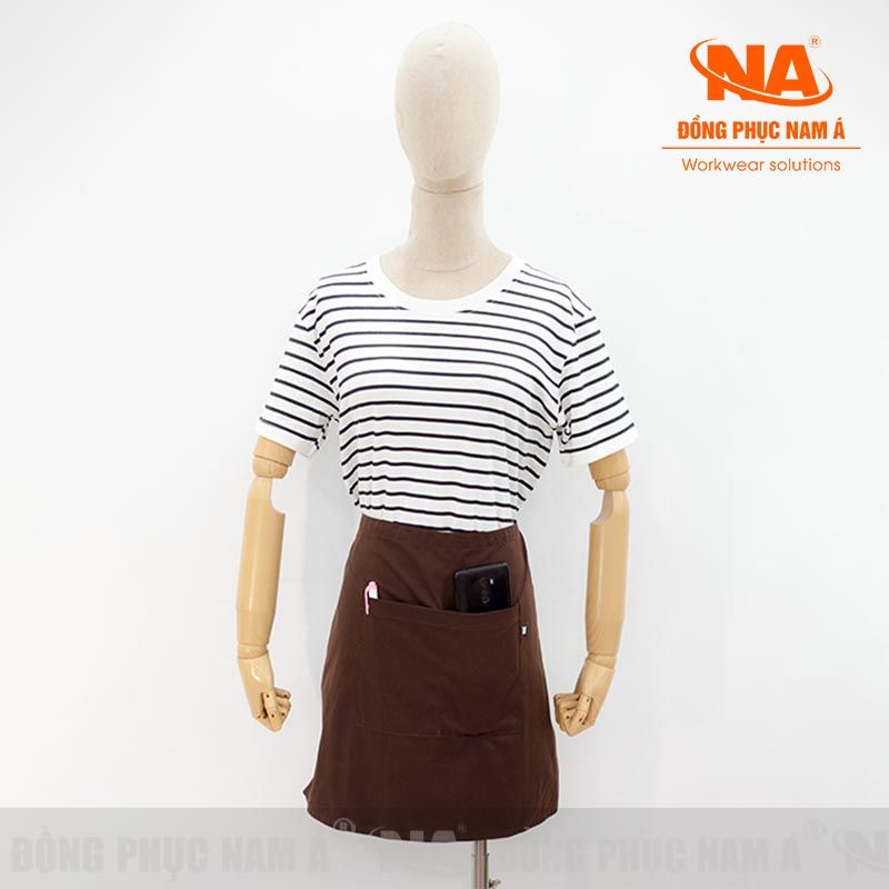 Tạp dề ngắn màu nâu