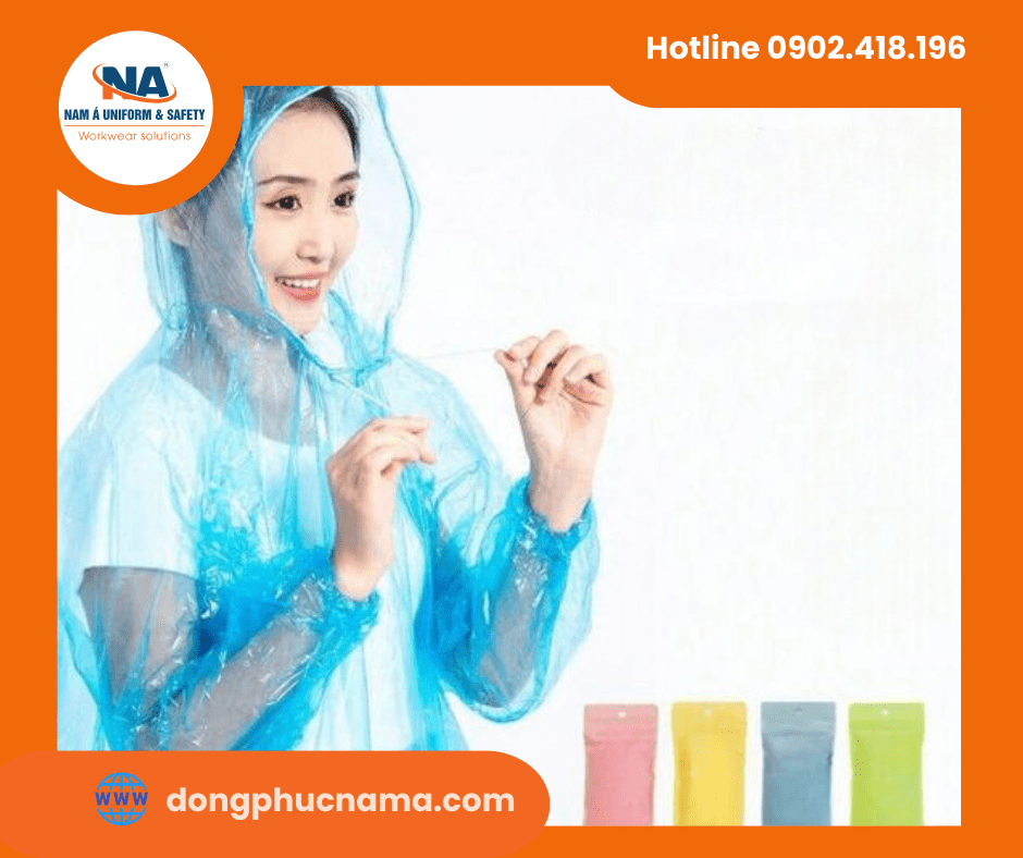Áo mưa nhẹ, mỏng tiện lợi, mang một lần